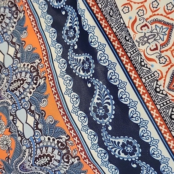 NWOT CUPSHE BLUE PAISLEY SWIMSUIT SIZE MEDIUM High Waist - Picture 4 of 4